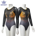 Custom dandy long sleeves dance training gymnastics leotards