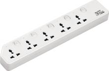 5 gangs universal extension socket
