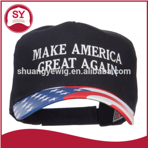flage pattern bill baseball cap /embroidery logo pre-curved brim sports cap