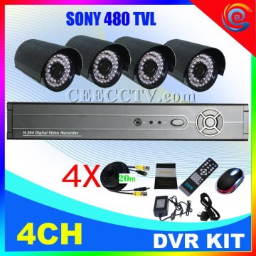 China H.264 4ch Dvr Combo Cctv Camera Kit Cee-dvr-7104 C938a
