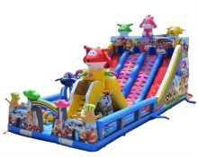 Jungle and Sharks Theme Inflatable Water Double Slide Bounce Castle for Sale