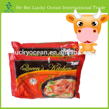 75g beef flavor in bag instant noodles