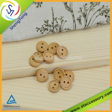 natural wooden button 2-hole wooden button wholesale wooden buttons