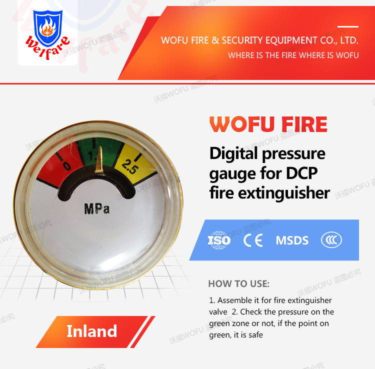 Portable fire extinguisher pressure gauge , pressure gauge For Fire Extinguisher