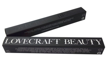 Custom Embossed Logo Black Lipstick Box