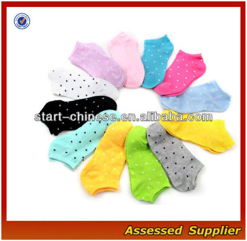 Different Colors Ladies Crew Socks/Low Cut Socks