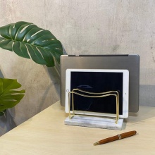 4-Slot Desktop Organizer: Tablet, Document, Book, and Remote Control Rack