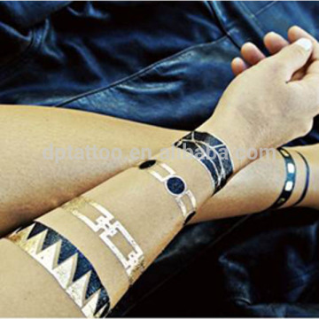 colorful metallic temporary tattoo sticker