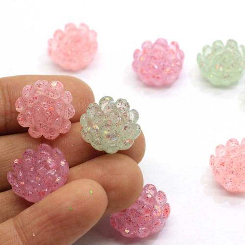 New DIY 100pcs 16mm Resin Cute Flower Flatback Stone Wedding Buttons Craft Scrapbook