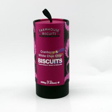 rose spot color printing cardboard paper box with ribbon for white choc chip biscuits