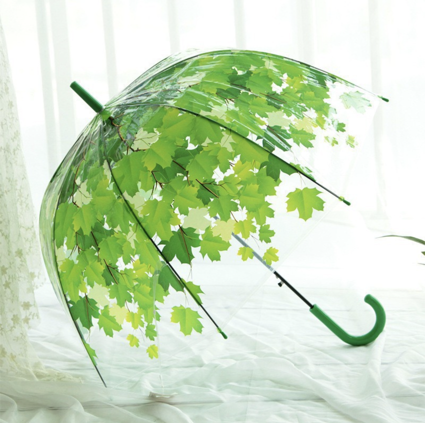 Transparent Mushroom Umbrella 23 Inch Automatic