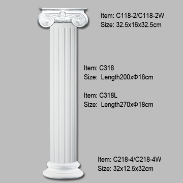 Classic Polyurethane Columns for Interior Design