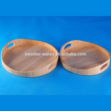 breakfast round acacia wooden plate, cheap reusable bamboo plate, food serving plate platter