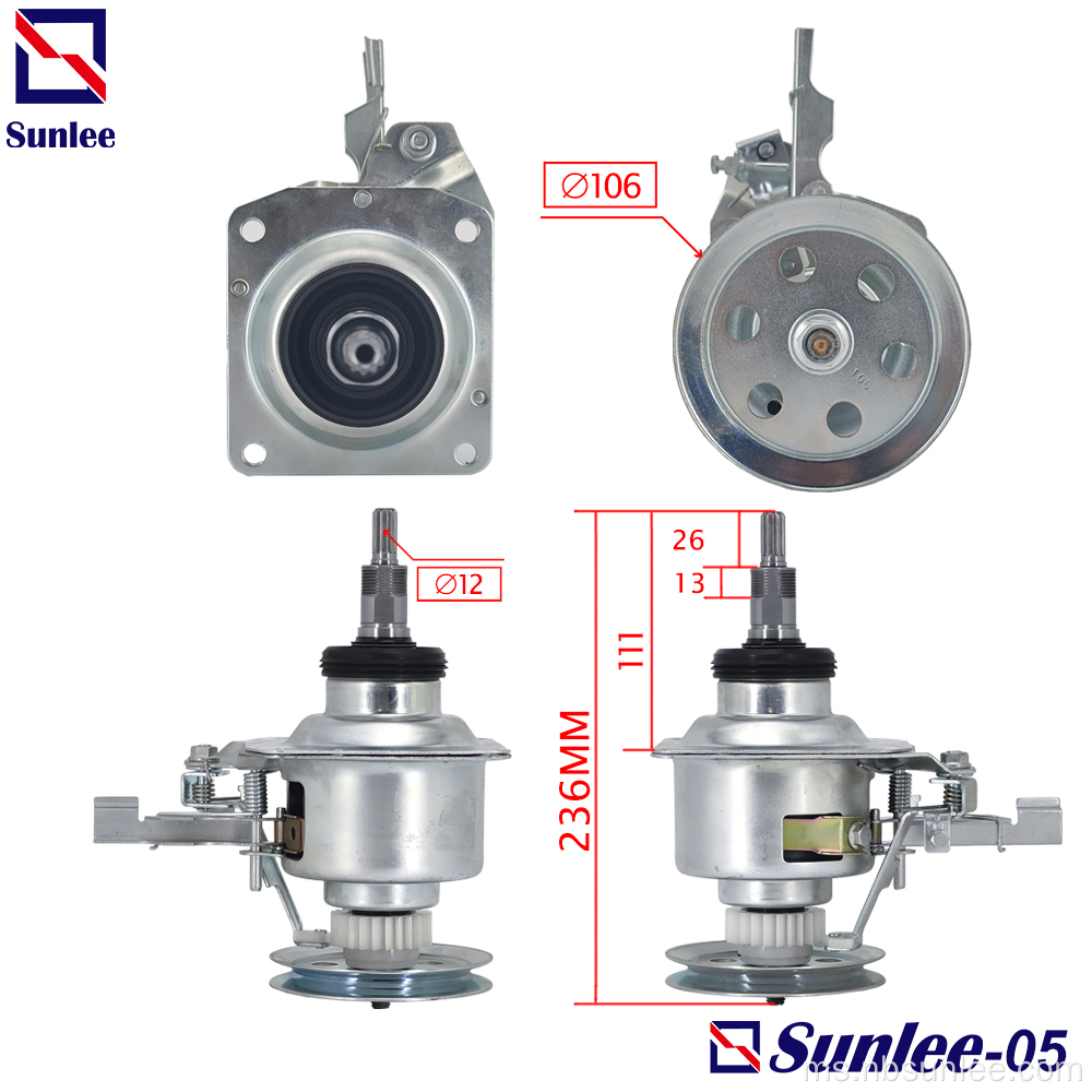 Mesin basuh Clutch Single ratchet Shaft pendek