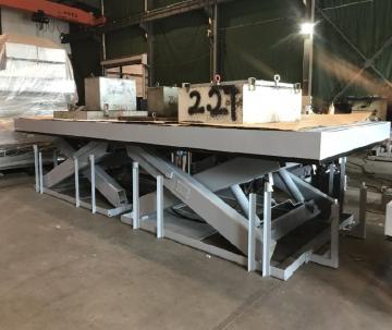 Lift table double scissor