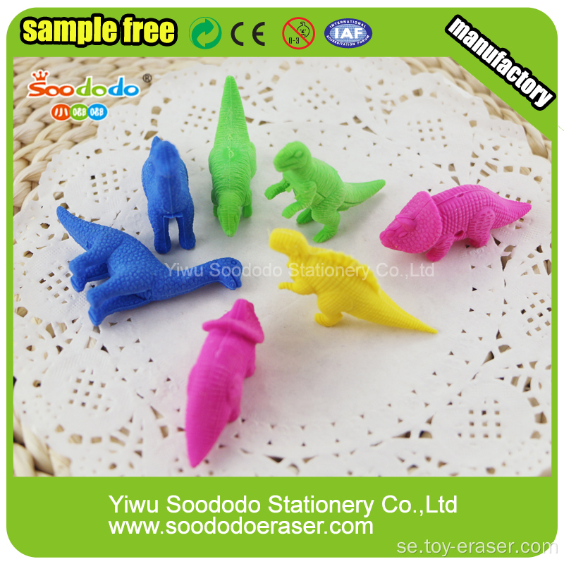 Animal Dinosaur Series Eraser färgrika designer för barn