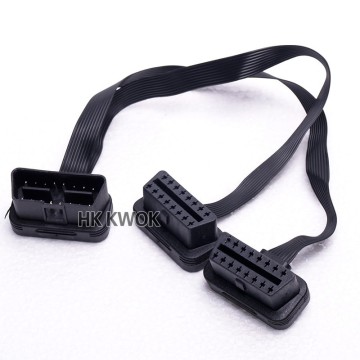 OBD II FLAT cable Extension Connector Cable