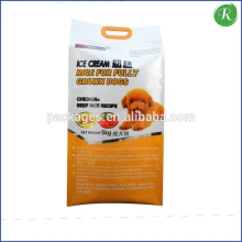 Custom printied pet food vacuum plastic bags with euro hole