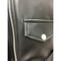 Black Faux Leather Moto Jacket