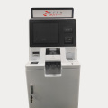 Bank do lobby ATM com cartão emissão de código QR Scanner e impressão digital