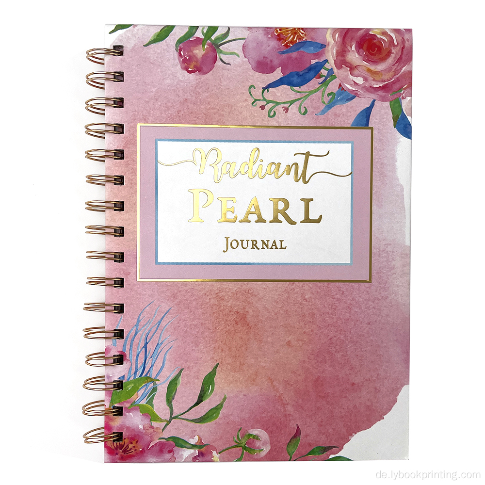 Benutzerdefinierte Hardcover A5 Life Journal Diary Planer Draht gebunden