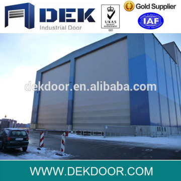 Windproof fabric lifting exterior pvc doors prices