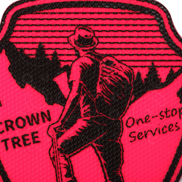 Two-color engraved film heat transfer label