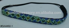 seed beads weaving diamond pattern hairband,weaving headwrap,beaded hairband,beaded headwrap,hair jewelry,hair accessories