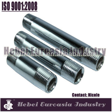 steel nipple for radiators/black iron nipple/screw thread pipe nipple