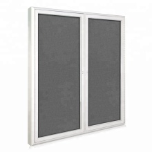 aluminum frame fabric back lockable notice bulletin board