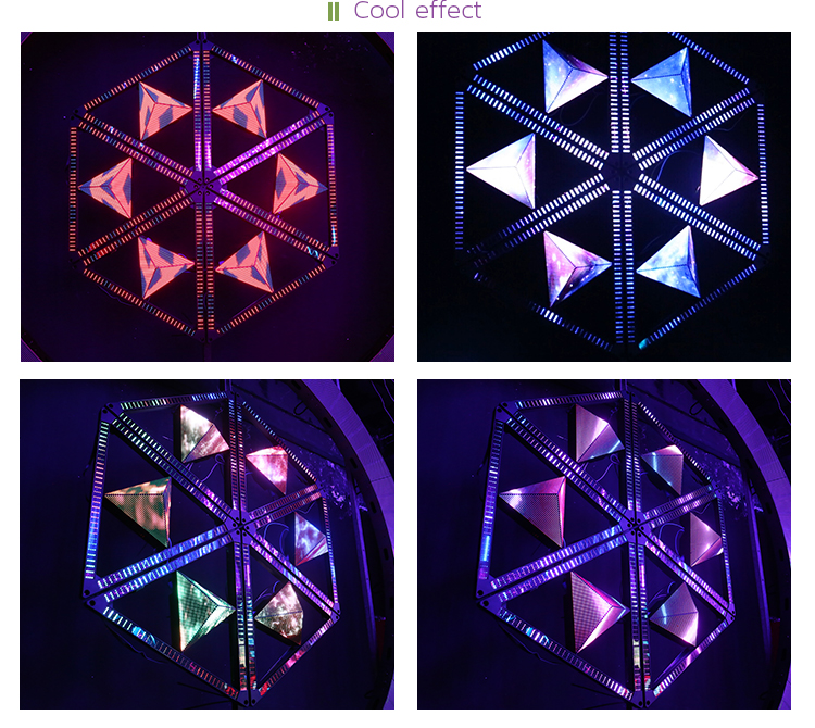 full color rgb matrix control mini led special shape display screen/led triangle display