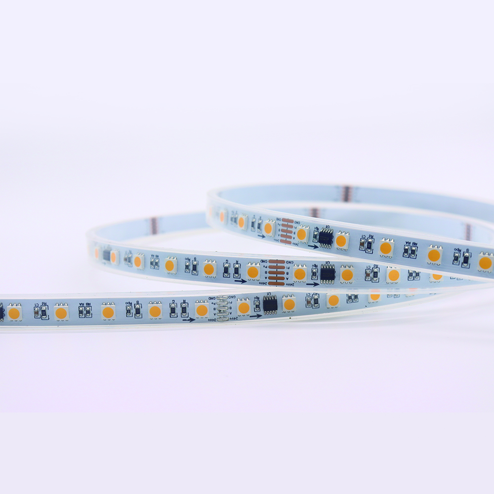 DMX512 DC24V SMD5050 دافئ أبيض مرنة ضوء الشريط