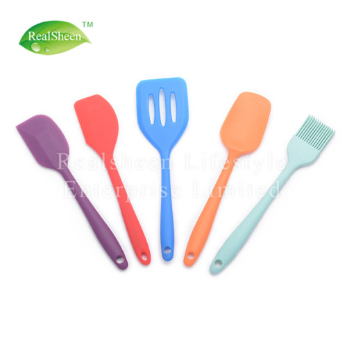 Ustensiles de cuisine en silicone coloré, outils de cuisson