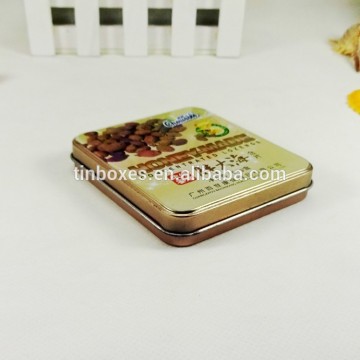 embossed logo color print square small tin cigar package box
