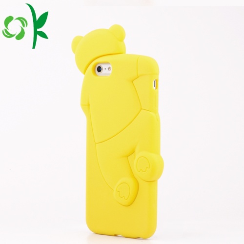 Coque en silicone souple pour téléphone jaune