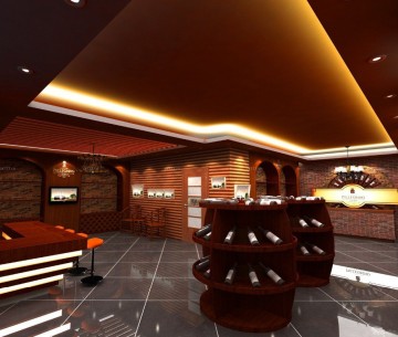 High end liquor cabinet for wine store