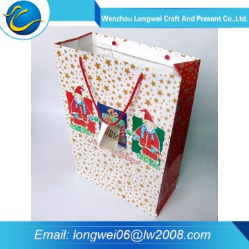 Hot sale Customized recyclable ribbon paper bag