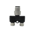 Y-connector M12 male to 2 M8 female