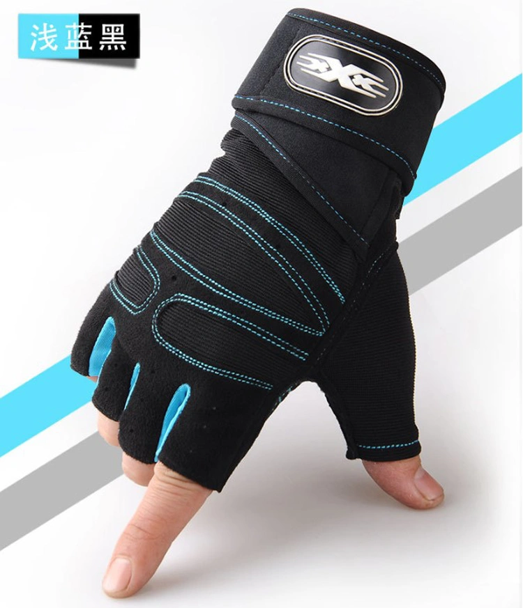 Wholesale Fashion High Quality Fitness Comfortable Half Finger Black Bicycle Gloves