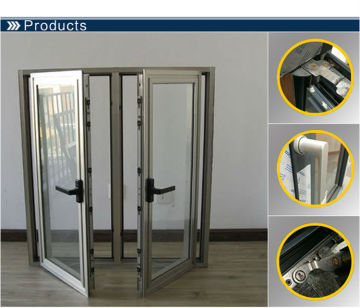 Modern aluminum and glass door handles