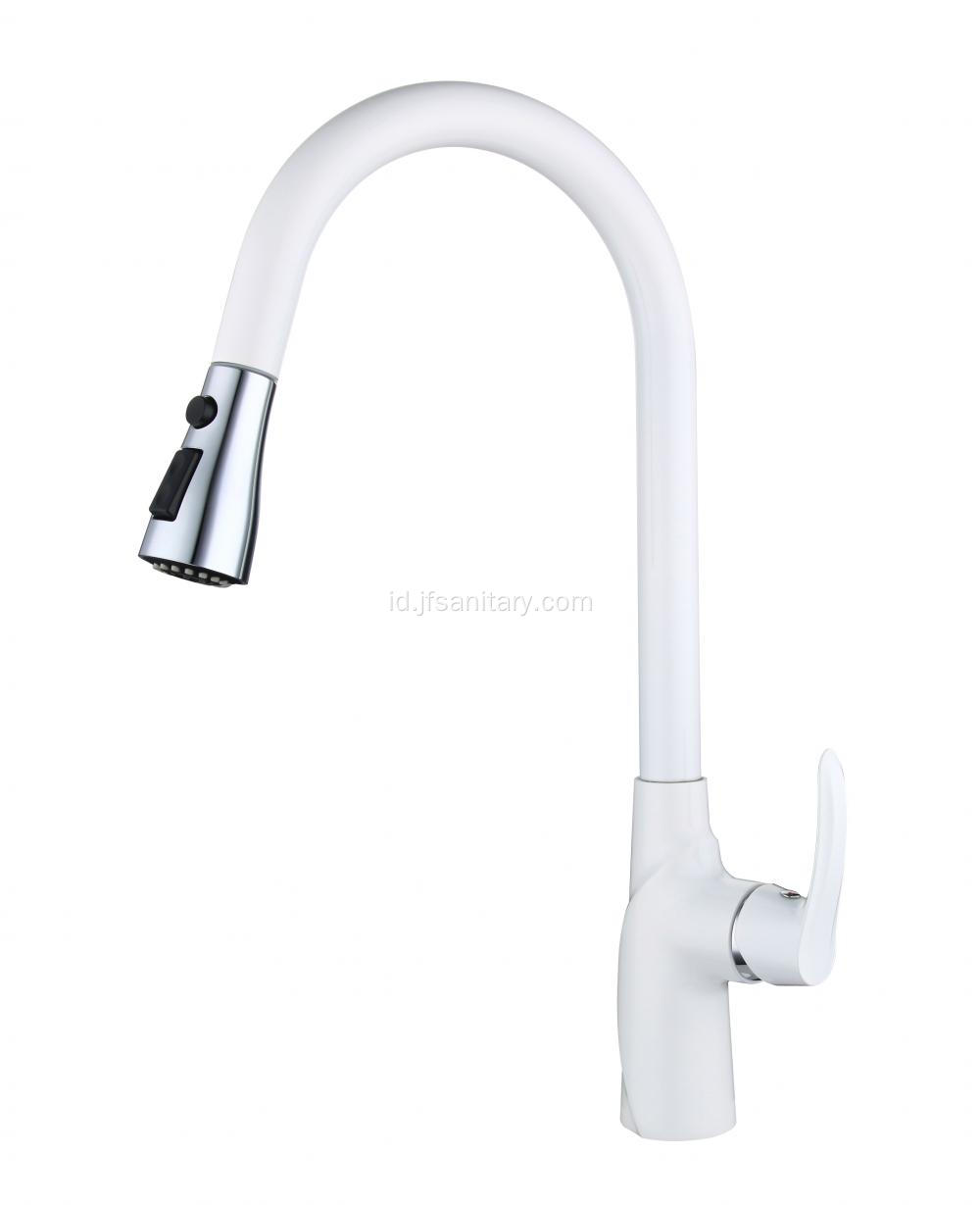 Faucet dapur pulau putih modern untuk wastafel