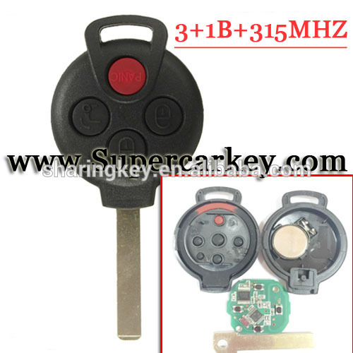 Best Quality 4 Button Smart Card key with 315MHZ fOR BENZ