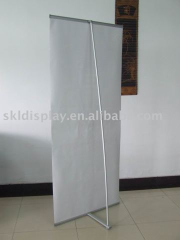 L banner display stand