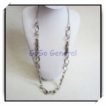 Silver CCB Beaded Chain Necklace in Roll