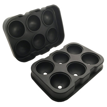 Flexible Silicone Ice Ball Whiskey Tray Mold Makes 6 Cool Spheres