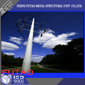 60FT 18M poligono galvanizado poste de acero eléctrico