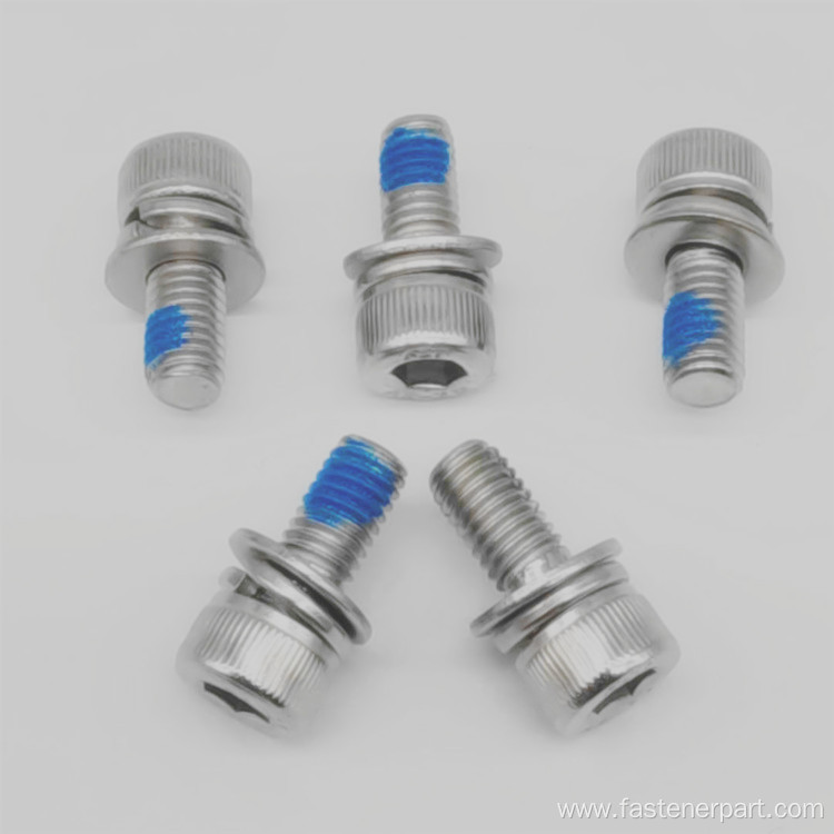 Point Glue-Locking Plum Blossom Hex Combination Screw Bolt