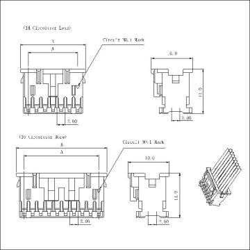 2.00mm Pitch Doill Perumahan PA Pad