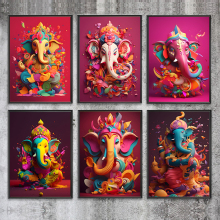 Explore a Rich Collection of Hindu Art: Ganesha, Krishna Paintings, Posters, Prints, and Murals on Canvas for Your Home Decor