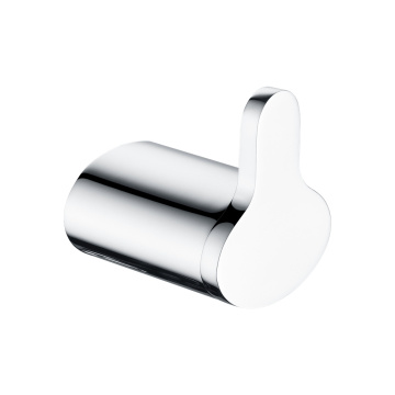 Bathroom robe hook supporting chrome